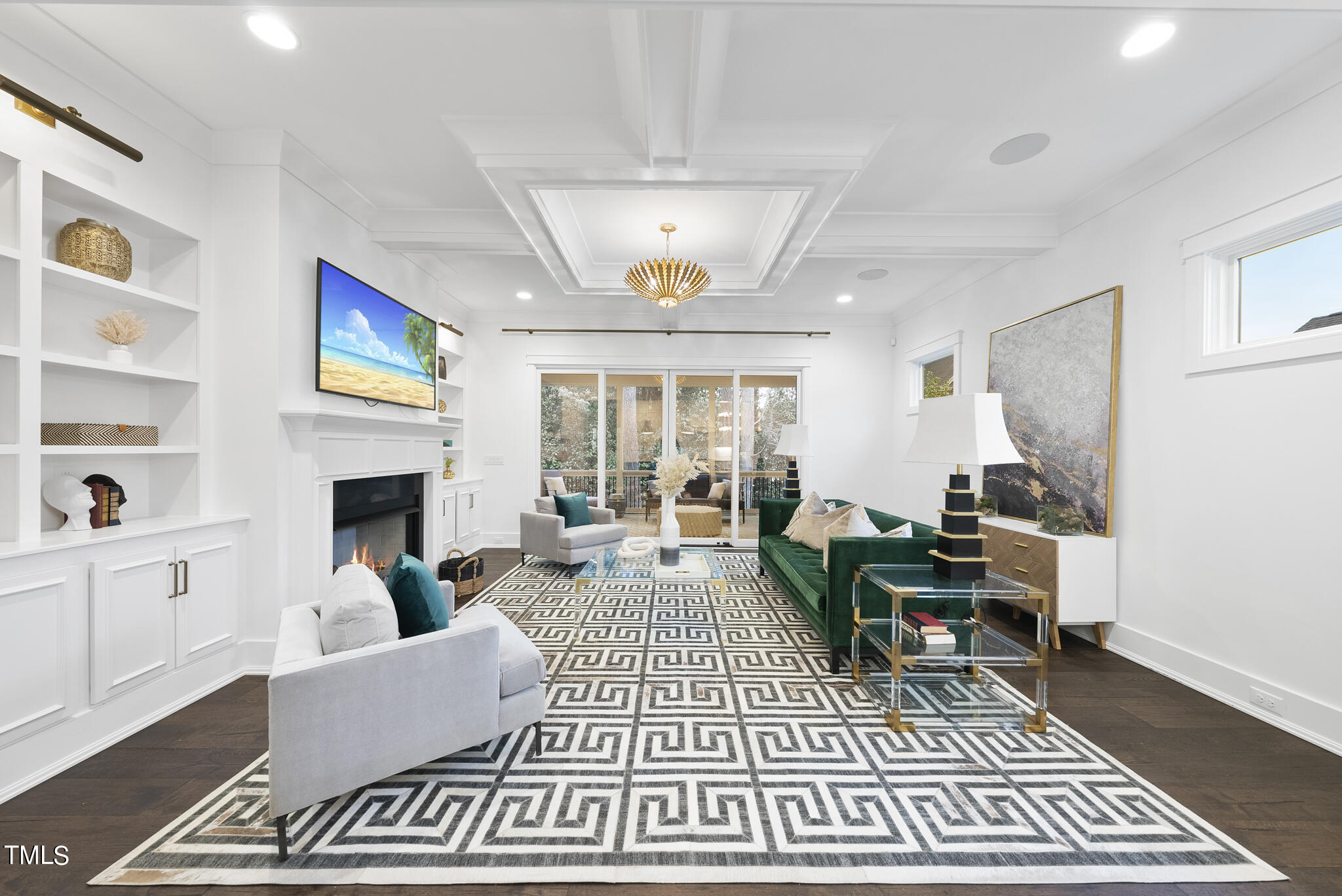 115 Edenburgh Road Raleigh, NC 27608 - Photo 17 of 50 a living room with furniture a fireplace and a window