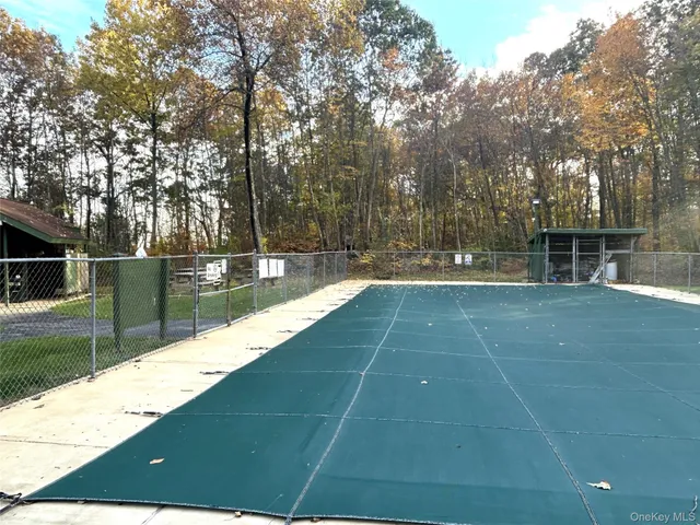 a view of swimming pool with a yard