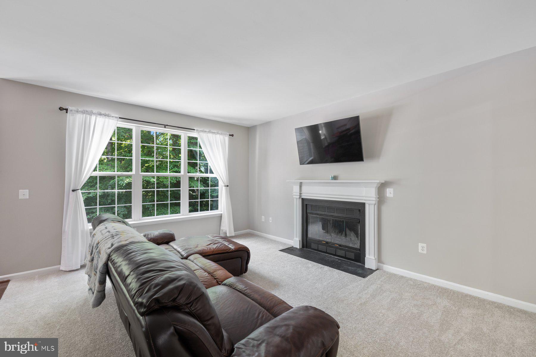 Fireplace and tons of natural light