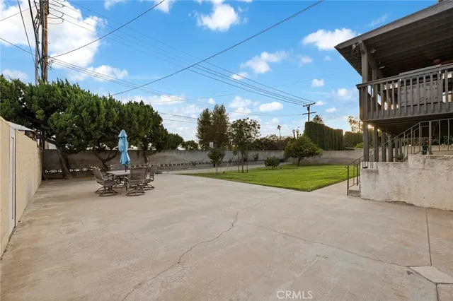 a view of outdoor space with seating area and entertaining space