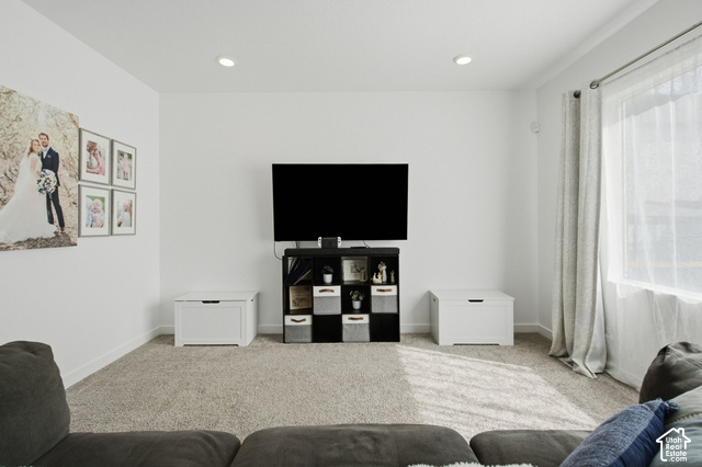 1113 South Raintree Lane Santaquin, UT 84655 - Photo 9 of 59 Recessed lighting, light-toned carpeting, and white painted walls