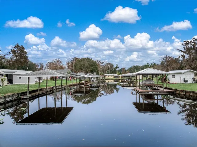 a view of a lake with a mountain view