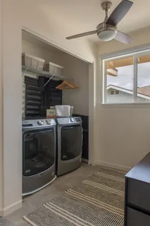 a kitchen with a stove and a microwave