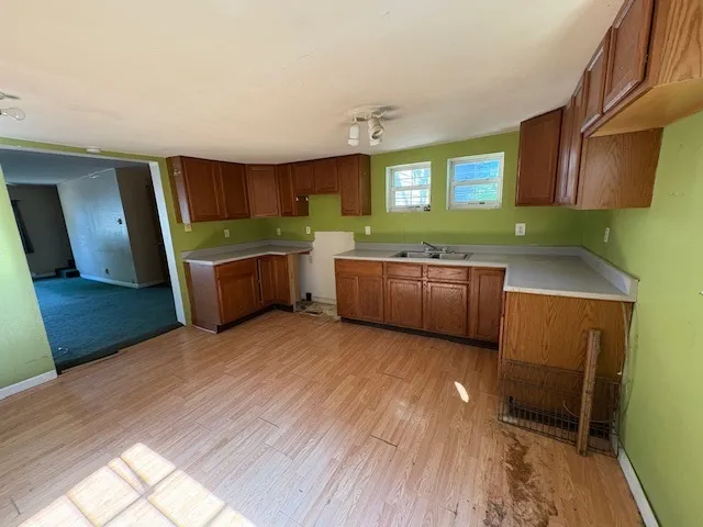 a room with window and furniture