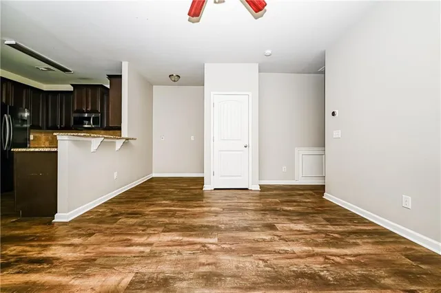 a view of a livingroom with an empty space