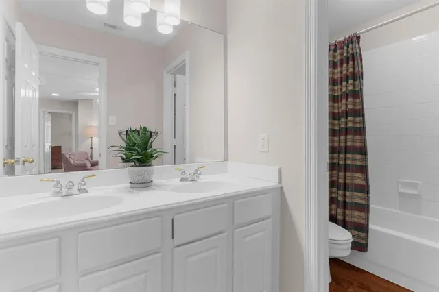 a bathroom with a sink a vanity and a bathtub