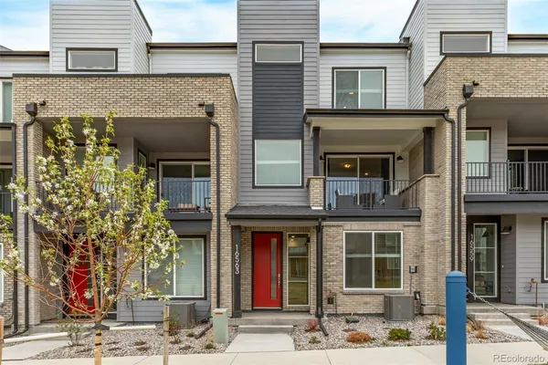 a front view of a building