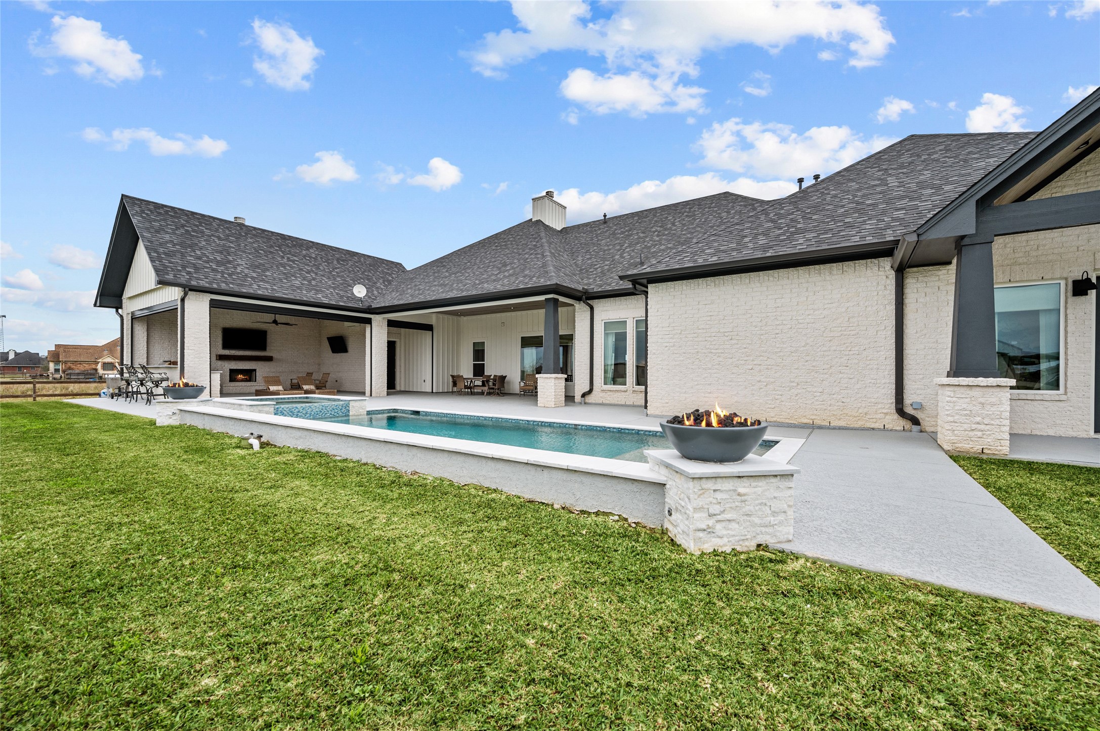 14923 Old Irish Farm Road Baytown, TX 77523 - Photo 39 of 50 Pool approx. 13k gallons, 6-8 person spa, Hayward equipment and in-floor cleaning system