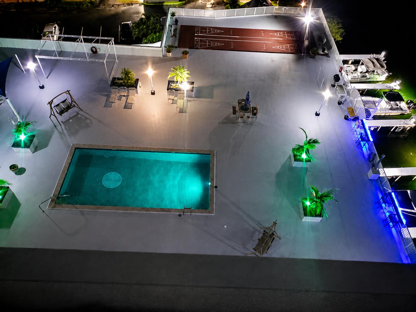 1505 North Riverside Drive, Unit 508 Pompano Beach, FL 33062 - Photo 22 of 31 Pool At Night