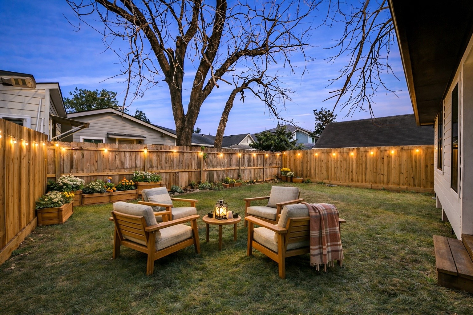 427 North Milby Street Houston, TX 77003 - Photo 35 of 44 Private backyard retreat featuring a covered deck—perfect for relaxing or entertaining year-round. Spacious yard with fresh fencing offers plenty of room for pets, play, or gatherings. A great extension of your living space with endless outdoor potential.