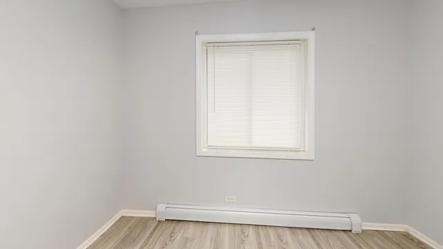 an empty room with a window