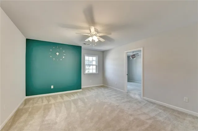 an empty room with a window