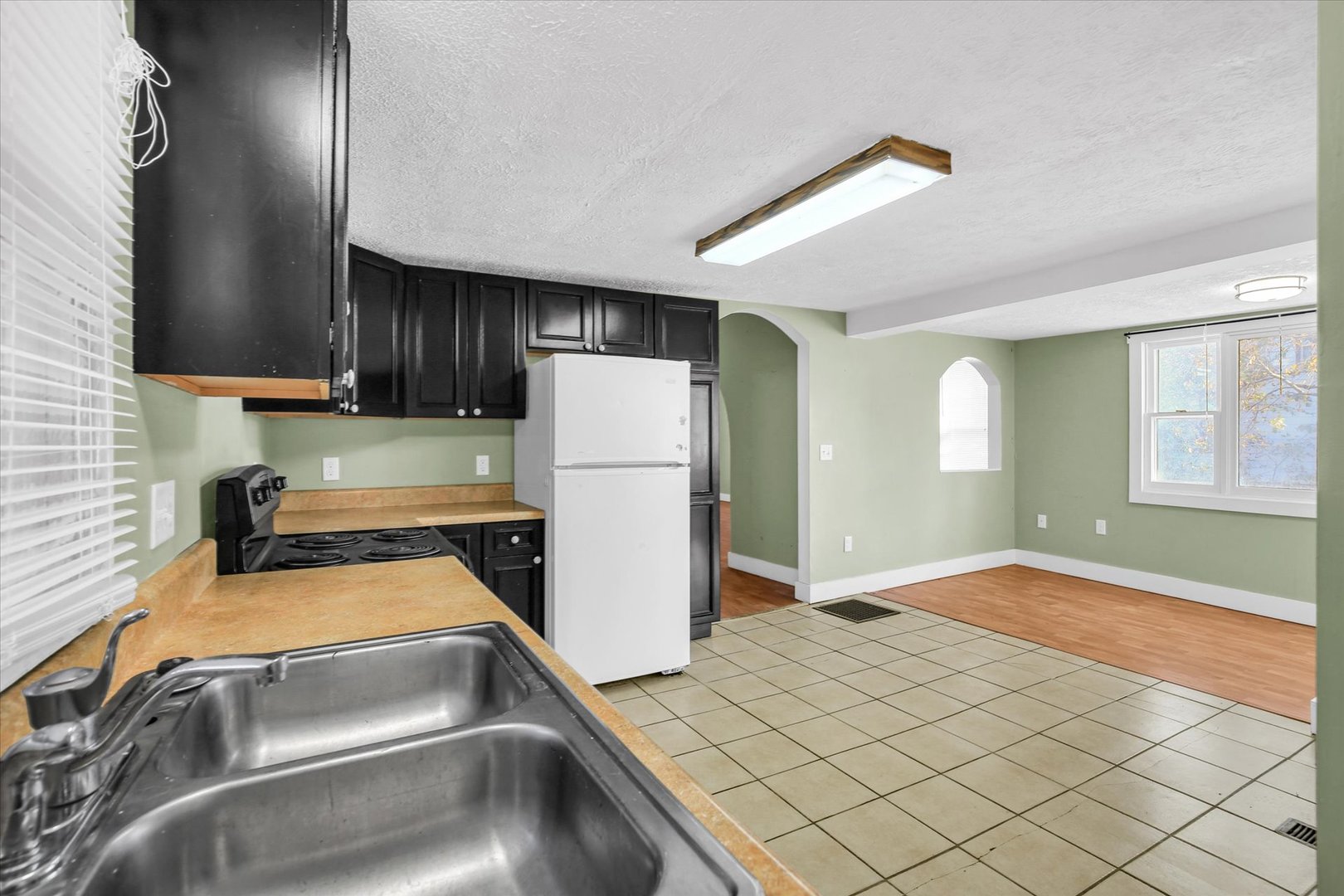 107 Byron Street Sidney, IL 61877 - Photo 13 of 31 a kitchen with a refrigerator and a sink