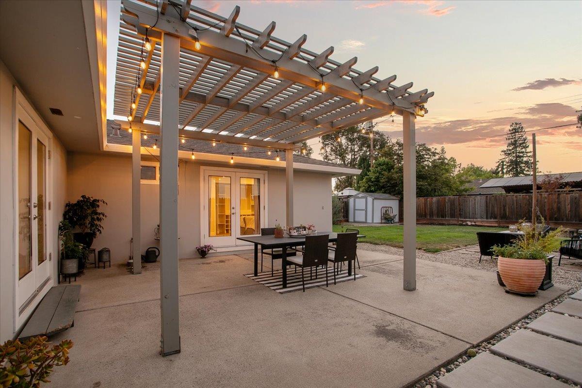 751 Eschenburg Drive Gilroy, CA 95020 - Photo 34 of 39 a view of a patio with a table and chairs