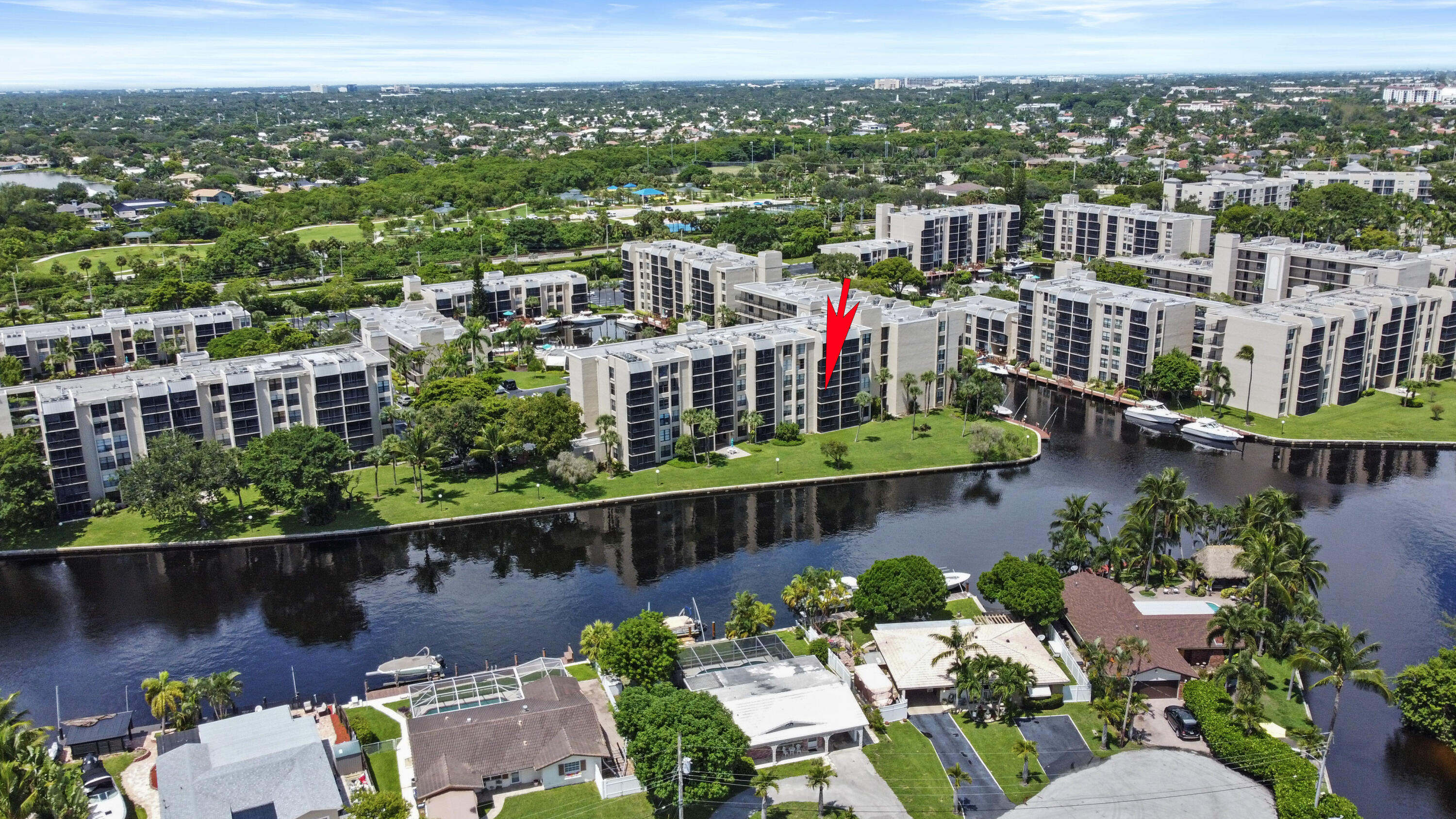 13 Royal Palm Way, Unit 302 Boca Raton, FL 33432 - Photo 30 of 31 an aerial view of a house with a lake view