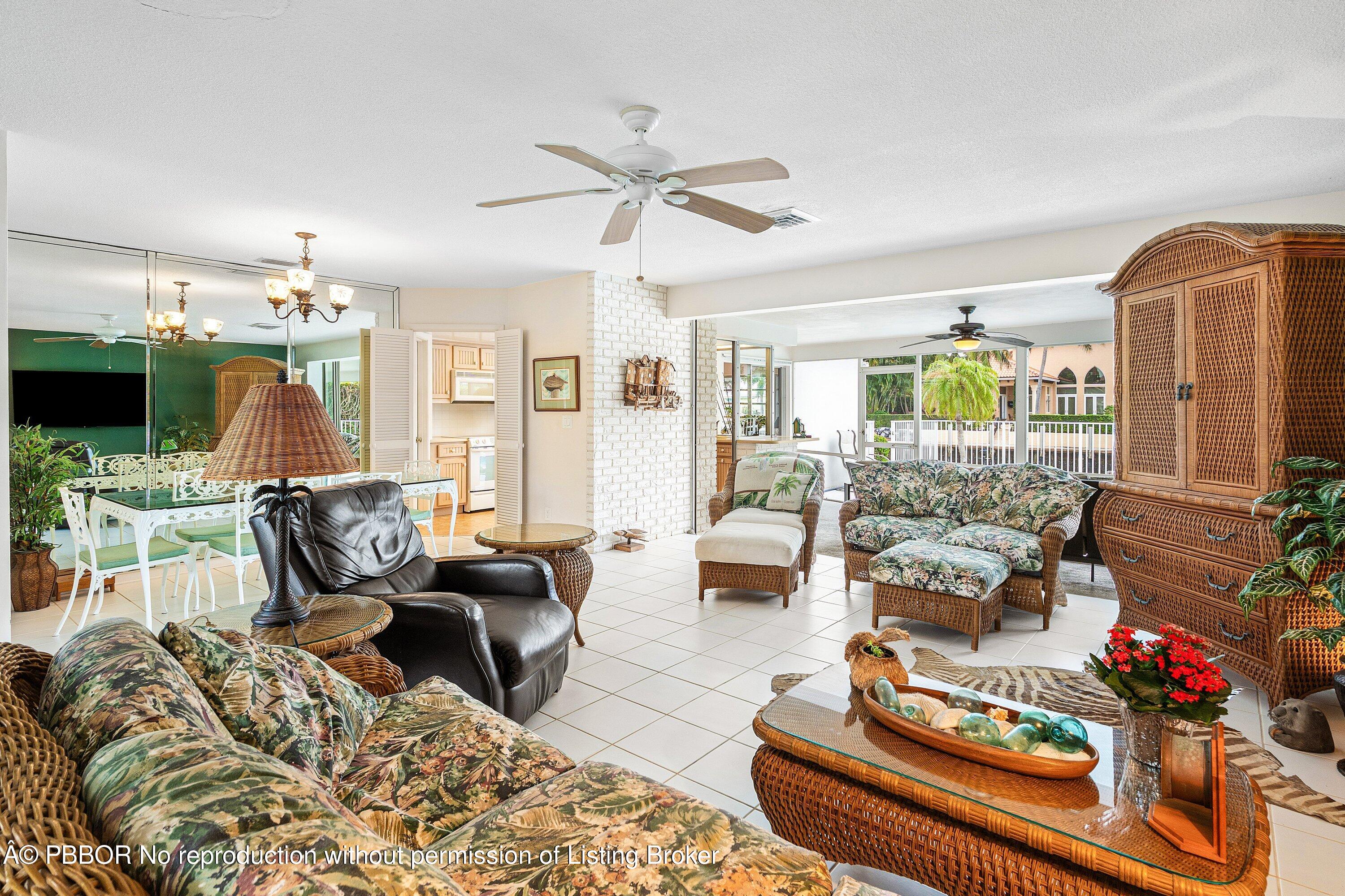 23 Sabal Island Drive Ocean Ridge, FL 33435 - Photo 7 of 16 a living room with furniture and a flat screen tv