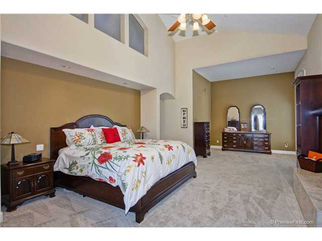 17704 Vineyard Lane Poway, CA 92064 - Photo 14 of 25 Master Bedroom includes double set of French Doors and spacious sitting area