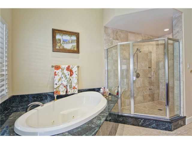 17704 Vineyard Lane Poway, CA 92064 - Photo 16 of 25 Master bath includes large soaking tub, stone counter tops & large walk in closet