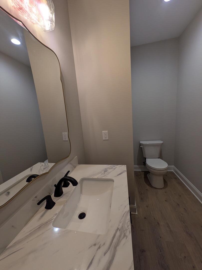 675 South Regulators Street Creston, IL 60113 - Photo 13 of 27 a bathroom with a sink and a toilet