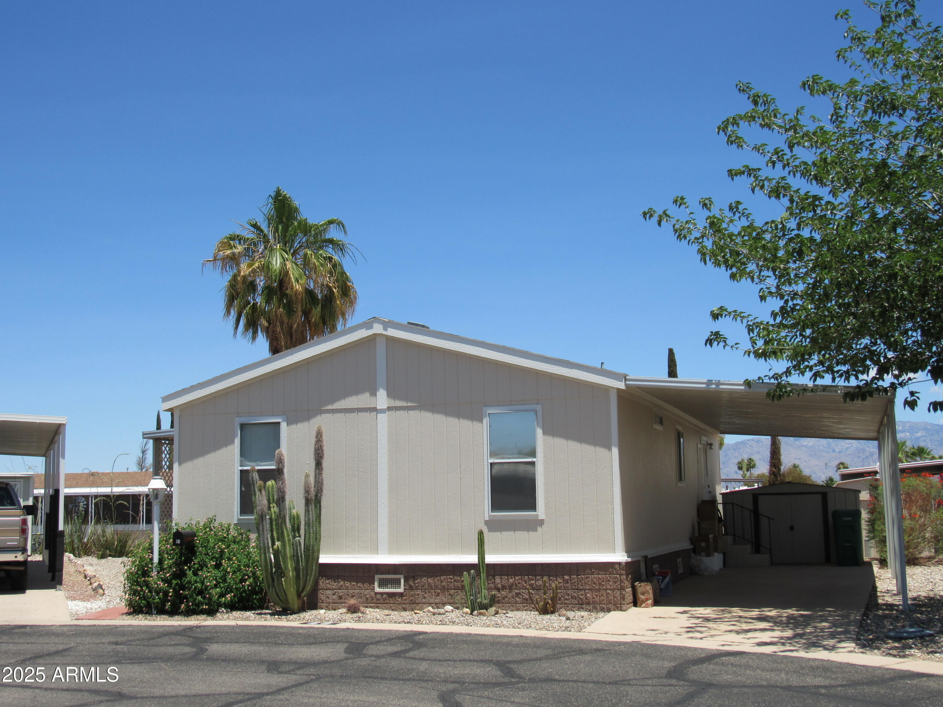 a front view of a house