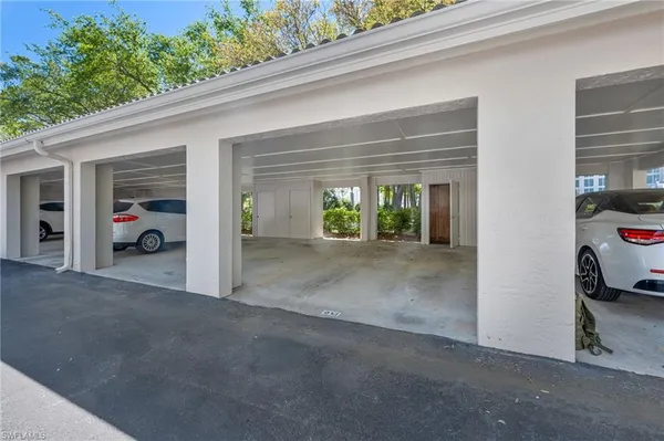 a view of a car garage door