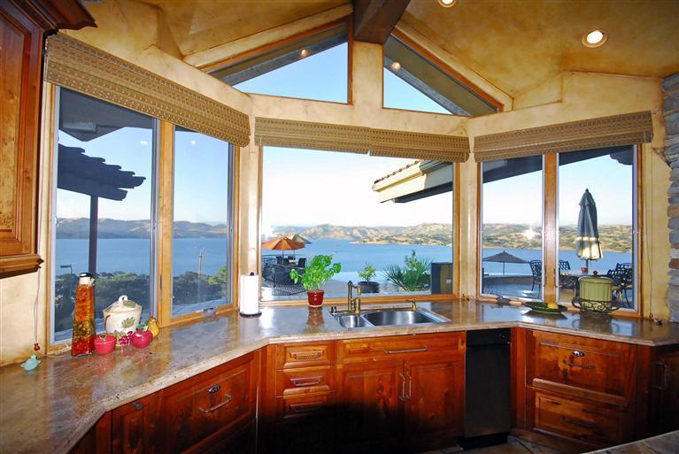 4678 Millerton Road Friant, CA 93626 - Photo 31 of 86 Gourmet Kitchen ~ The Main sink and prep area boast amazing views.