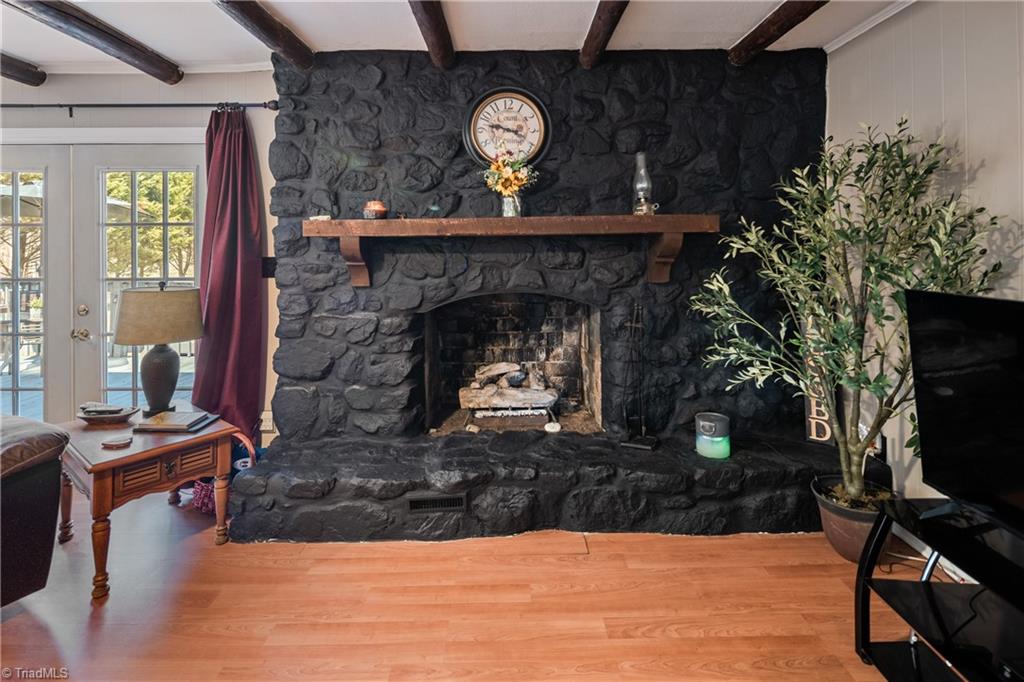 2198 South McKinney Road Mount Airy, NC 27030 - Photo 18 of 48 Large Fireplace with gas logs