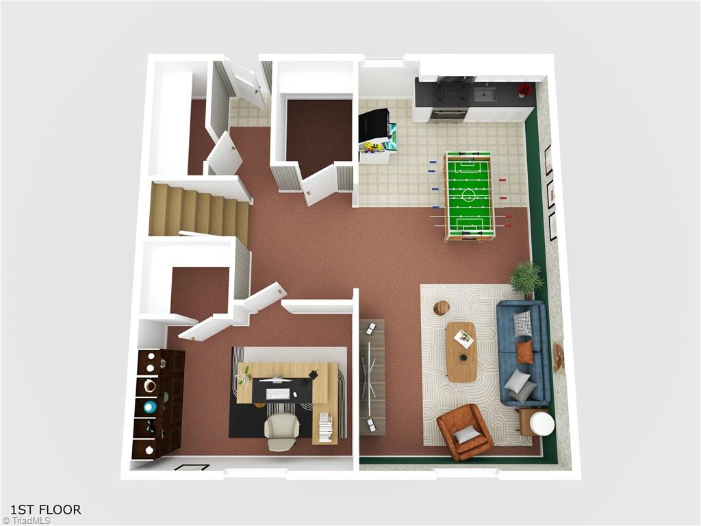 2198 South McKinney Road Mount Airy, NC 27030 - Photo 46 of 48 Basement Floorplan virtually staged.