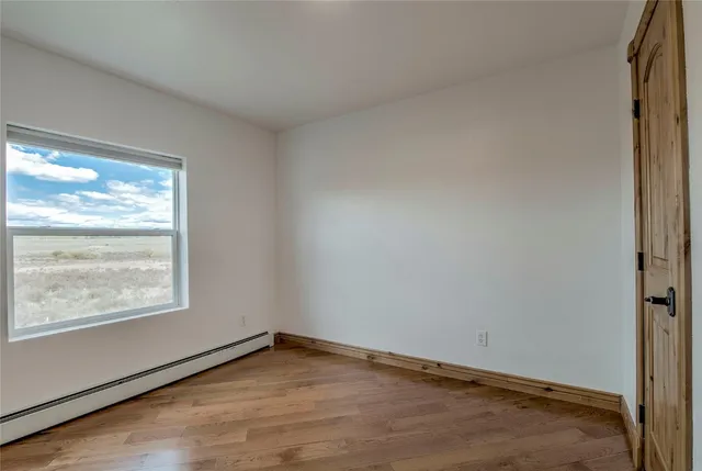 an empty room with a window