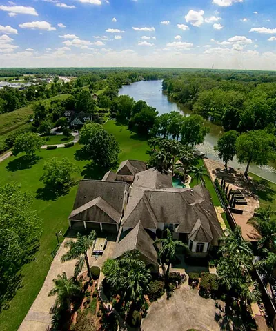 a view of a building with pool