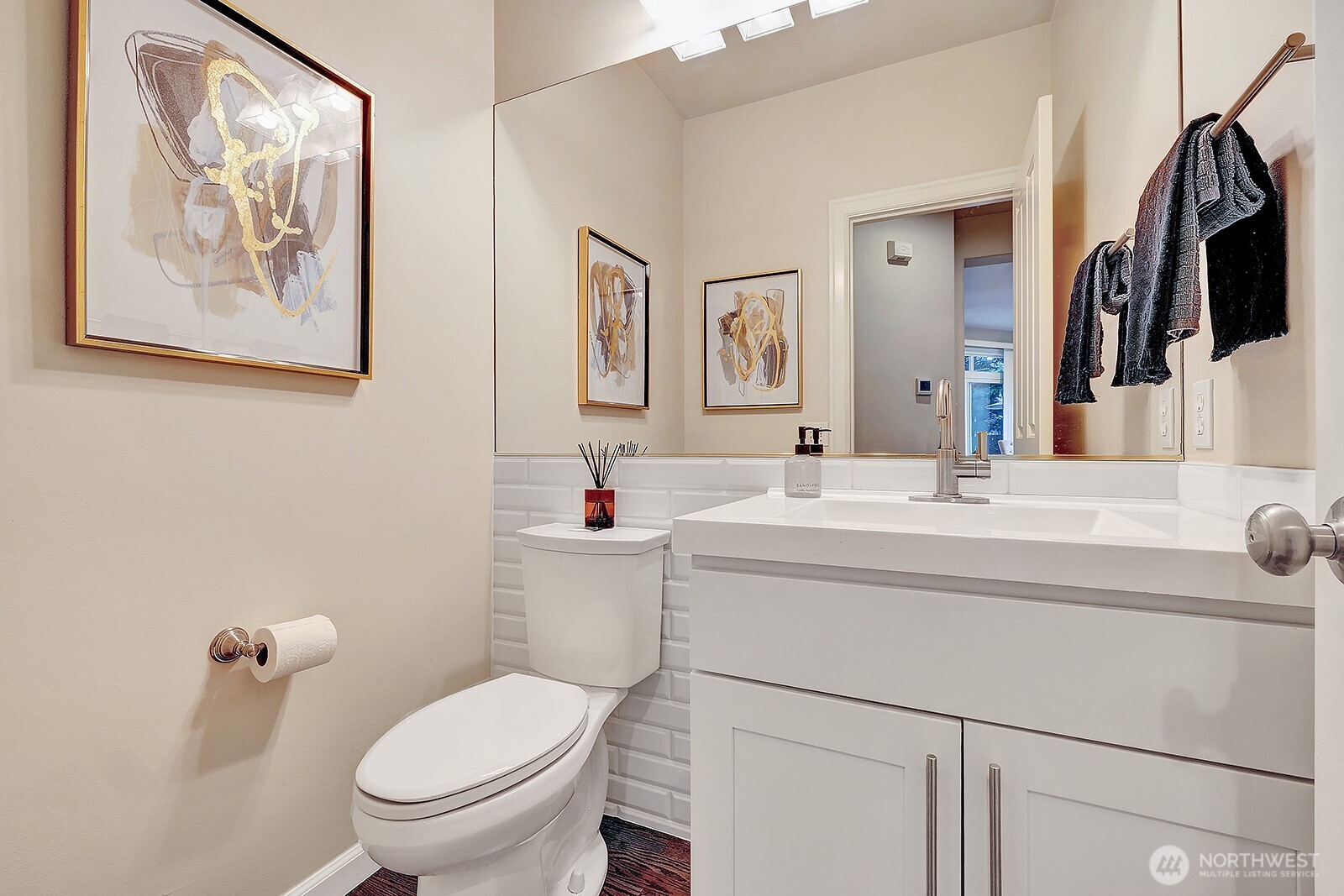 3208 175th Street Southeast Bothell, WA 98012 - Photo 18 of 34 a bathroom with a toilet sink and mirror