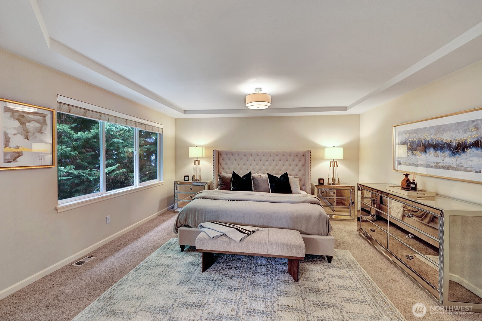3208 175th Street Southeast Bothell, WA 98012 - Photo 21 of 34 a spacious bedroom with a bed and a large window