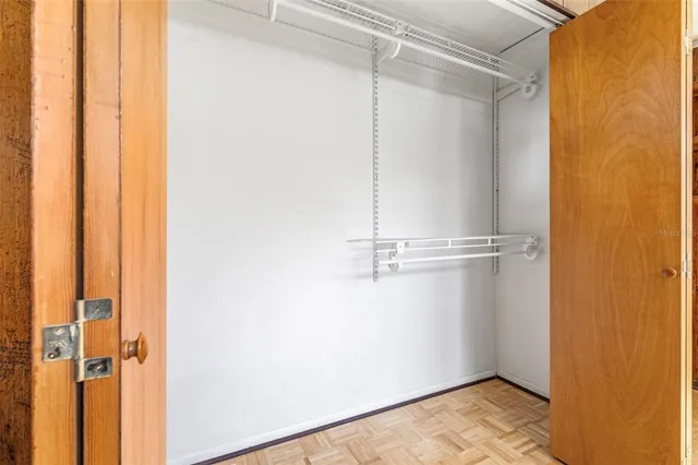 a view of closet area