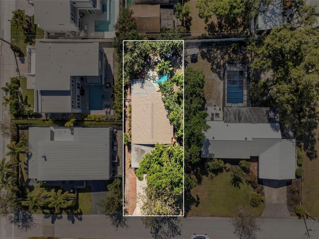 2380 Bay Street Sarasota, FL 34237 - Photo 47 of 48 an aerial view of a house with garden space and street view
