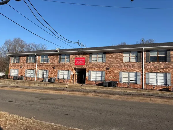 a front view of building