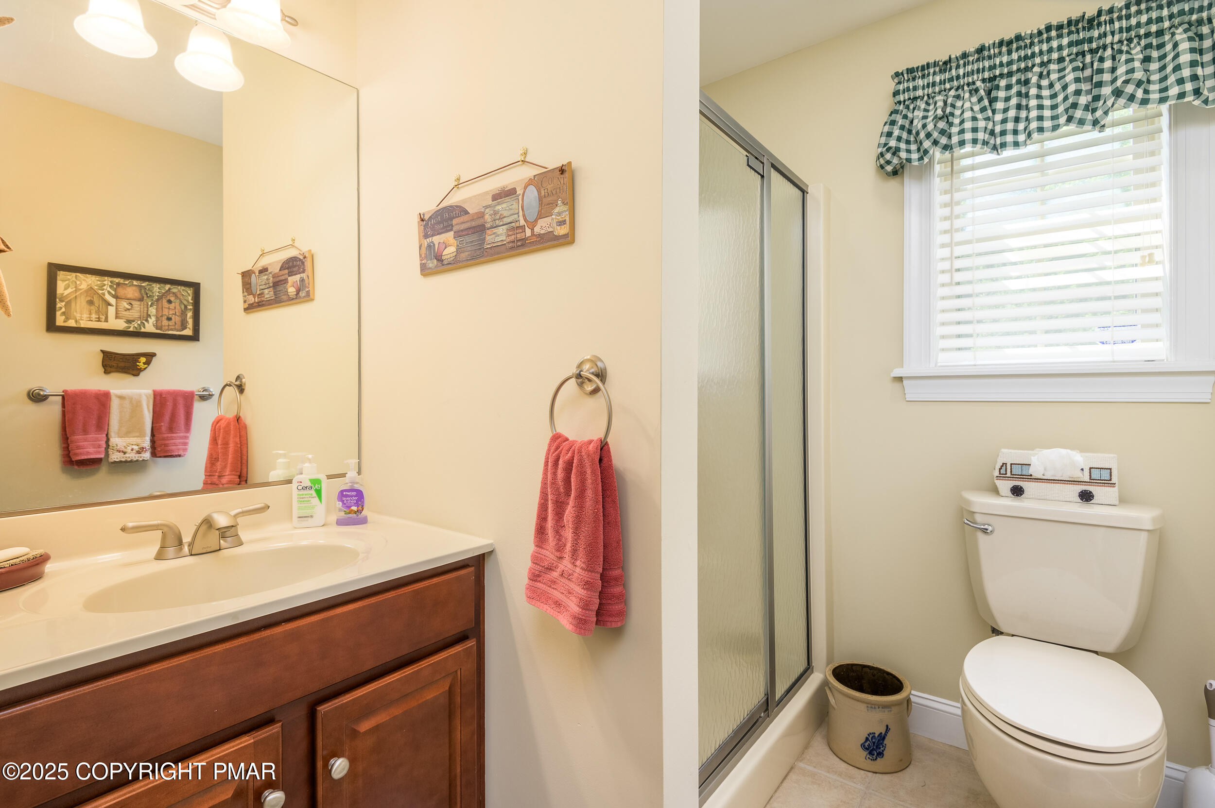 969 Hideaway Hill Road Kunkletown, PA 18058 - Photo 12 of 56 a bathroom with a sink toilet and a mirror