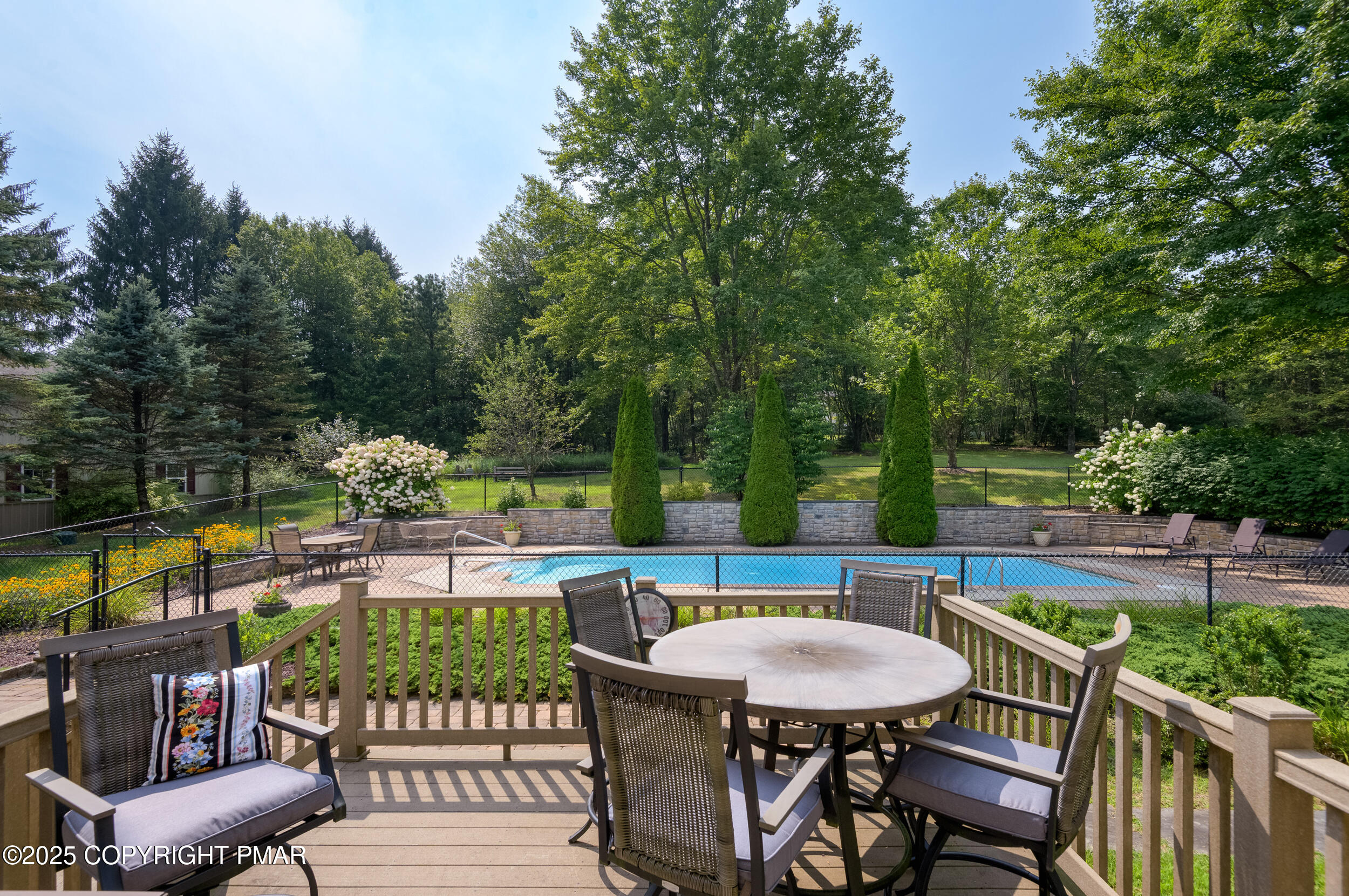 969 Hideaway Hill Road Kunkletown, PA 18058 - Photo 18 of 56 a view of a table and chairs in the patio