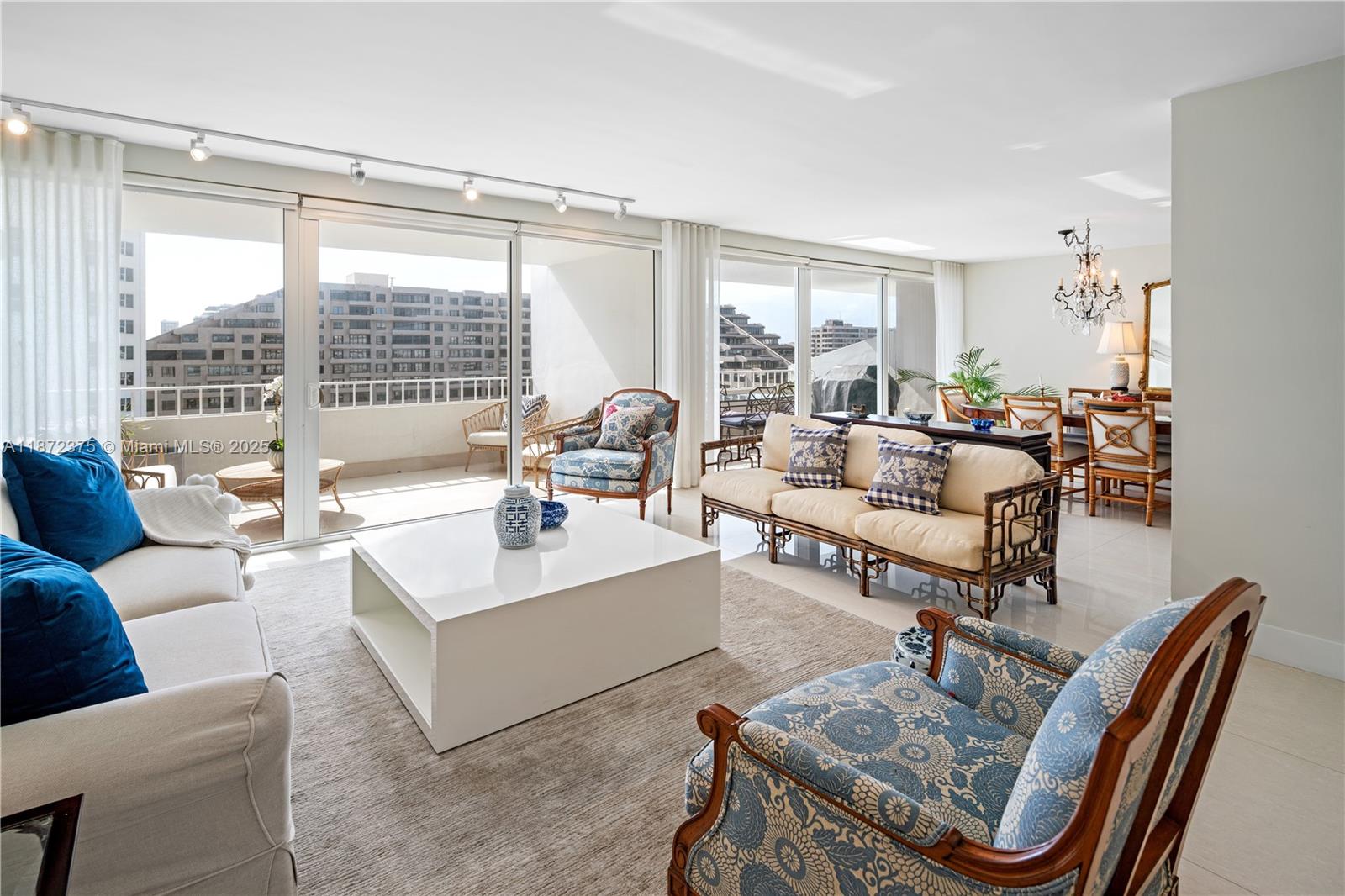 199 Ocean Ln Drive, Unit 1005 Key Biscayne, FL 33149 - Photo 5 of 35 a living room with furniture and a large window