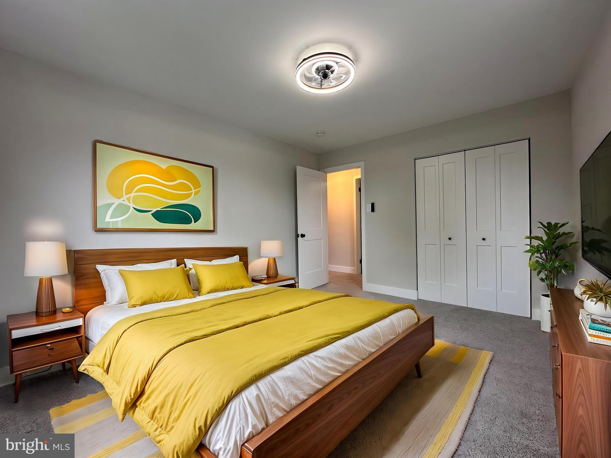 215 Bridge Road Upper Chichester, PA 19061 - Photo 24 of 35 a bedroom with a bed and a potted plant