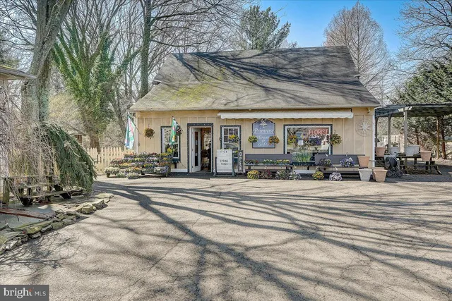 a view of path along with seating area