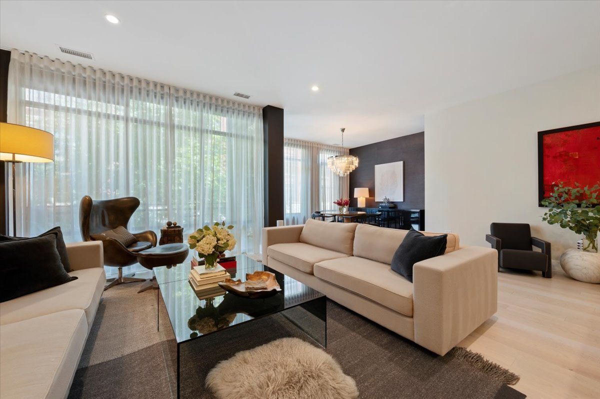 36 North Carpenter Street, Unit 2N Chicago, IL 60607 - Photo 6 of 26 a living room with furniture and a potted plant