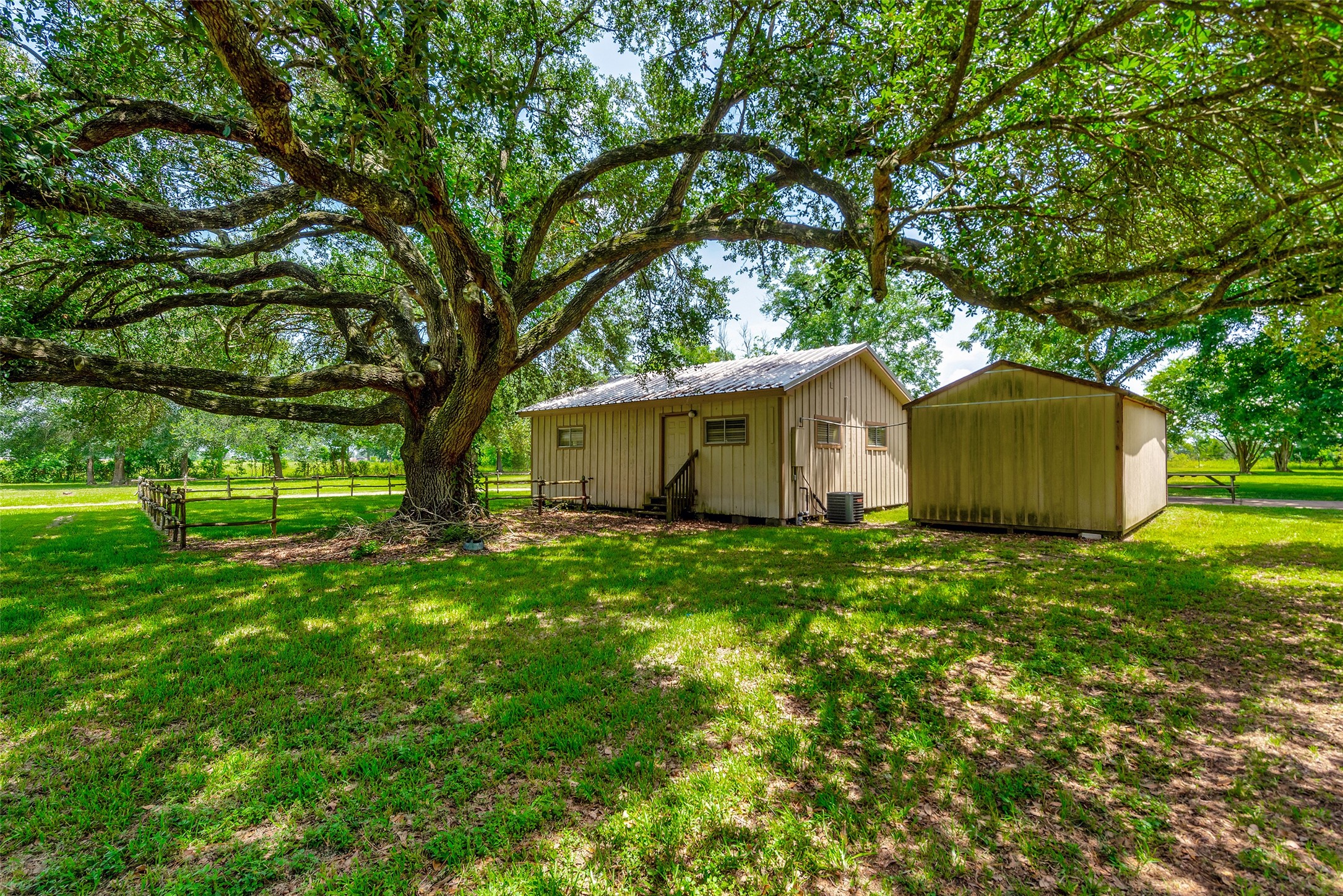 24106 Farm To Market 362 Waller, TX 77484 - Photo 12 of 41 a backyard of a house with plants and large tree