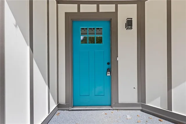 a view of front door of a house