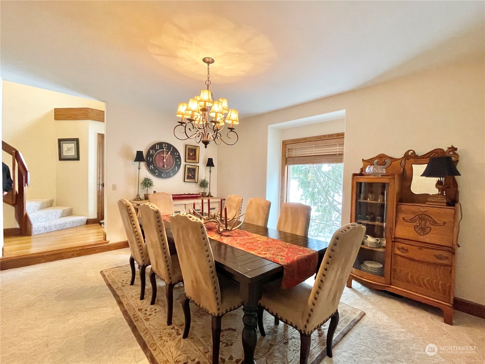 14 Pogue Road Okanogan, WA 98840 - Photo 22 of 40 a view of a dining room with furniture and chandelier