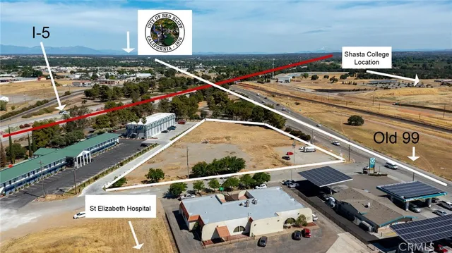 an aerial view of a city