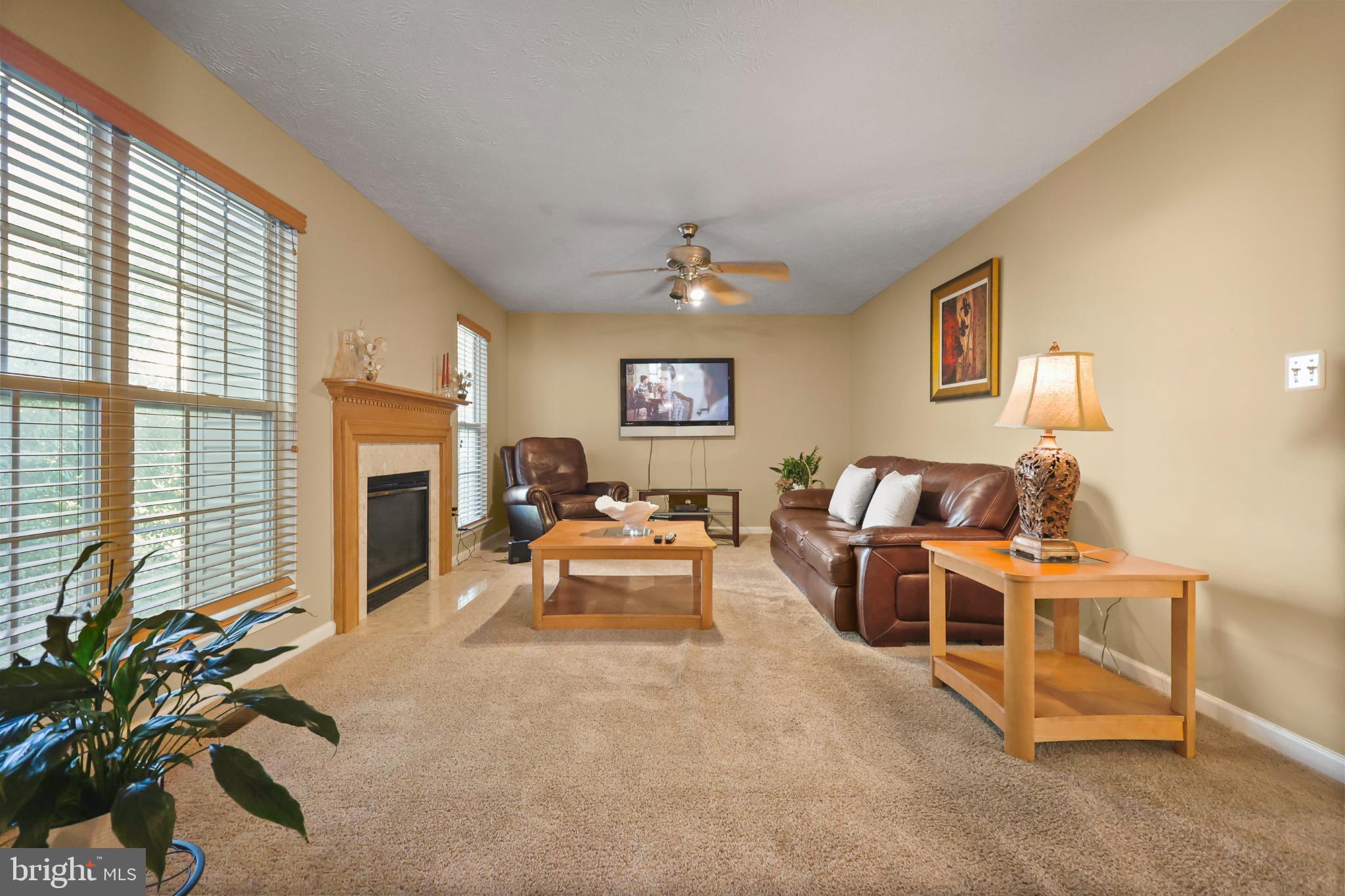 9716 Penguin Place Upper Marlboro, MD 20772 - Photo 37 of 84 a living room with furniture a fireplace and a large window