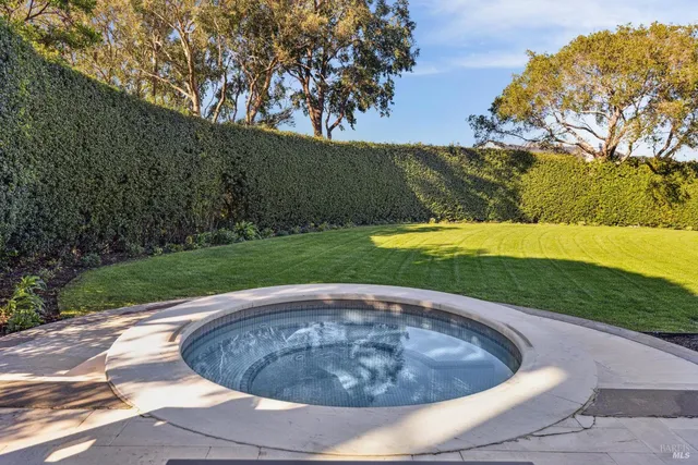 a swimming pool with an outdoor space