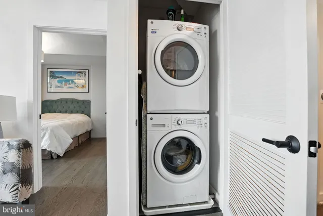 a car parked in a garage