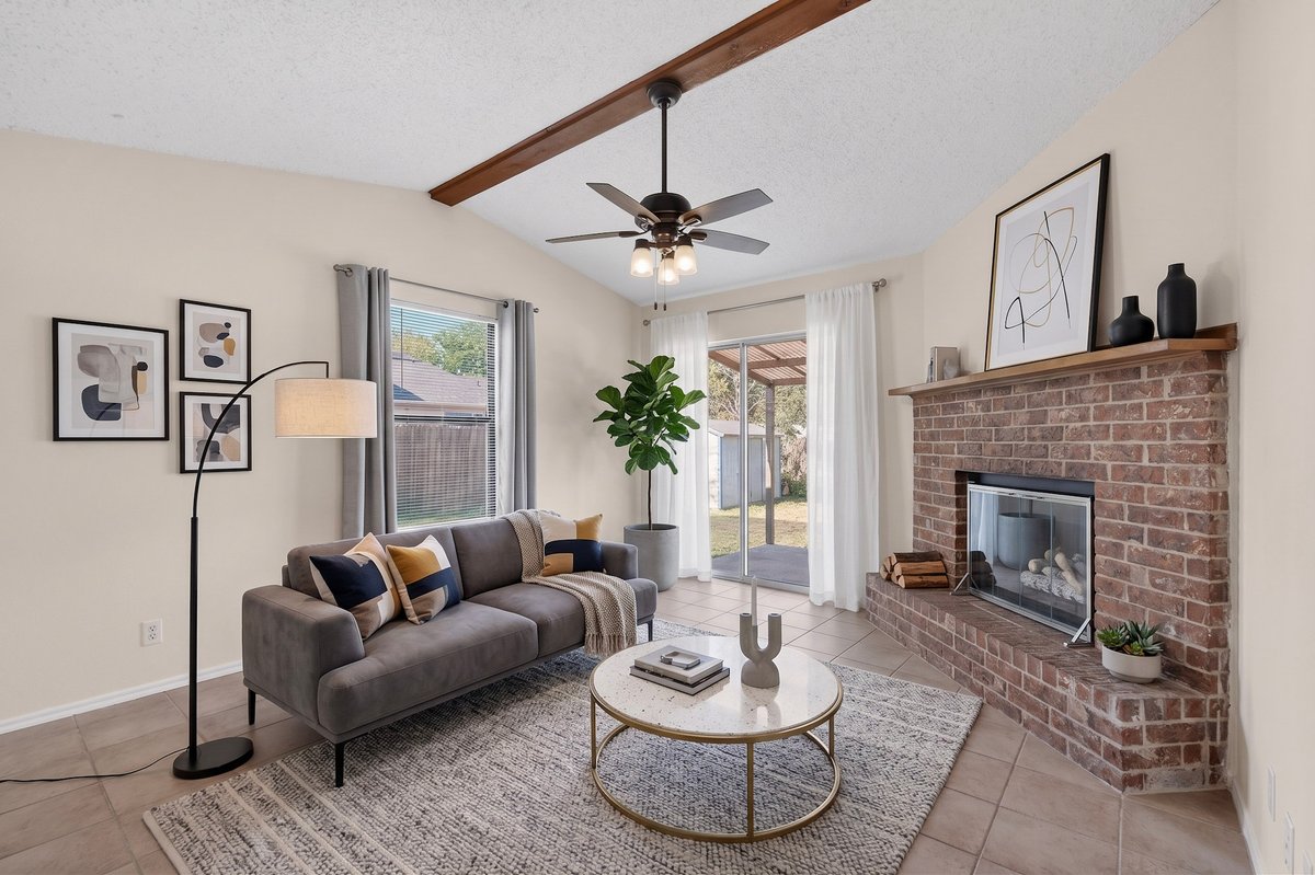 12800 Old San Antonio Road, Unit A Manchaca, TX 78652 - Photo 11 of 28 Virtually staged living room