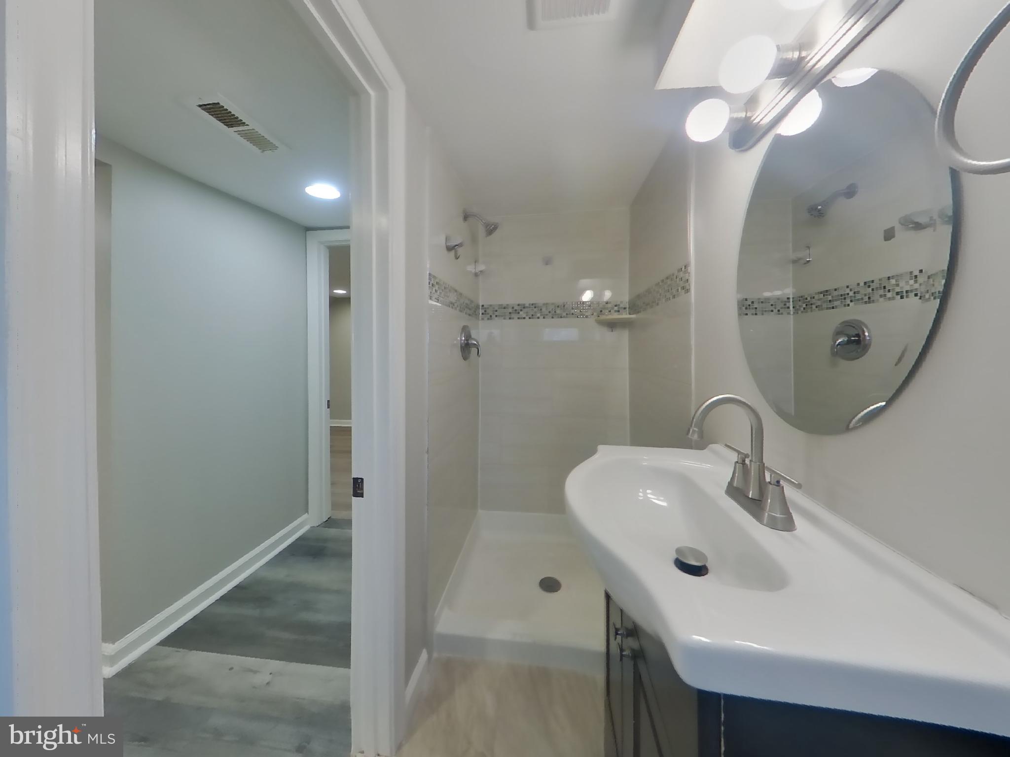 4217 Vine Street Capitol Heights, MD 20743 - Photo 12 of 15 a bathroom with a sink a mirror and a shower